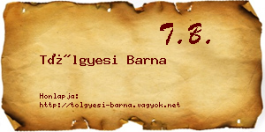 Tölgyesi Barna névjegykártya